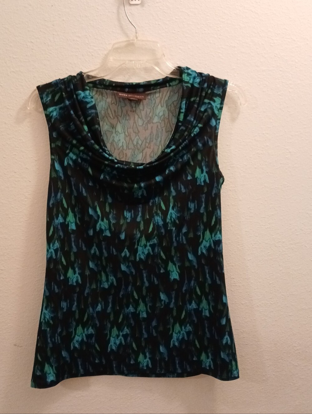 Dana Bachman  Sleeveless Blouse Top Women's Size XS - S Teal EUC Vintage Goth